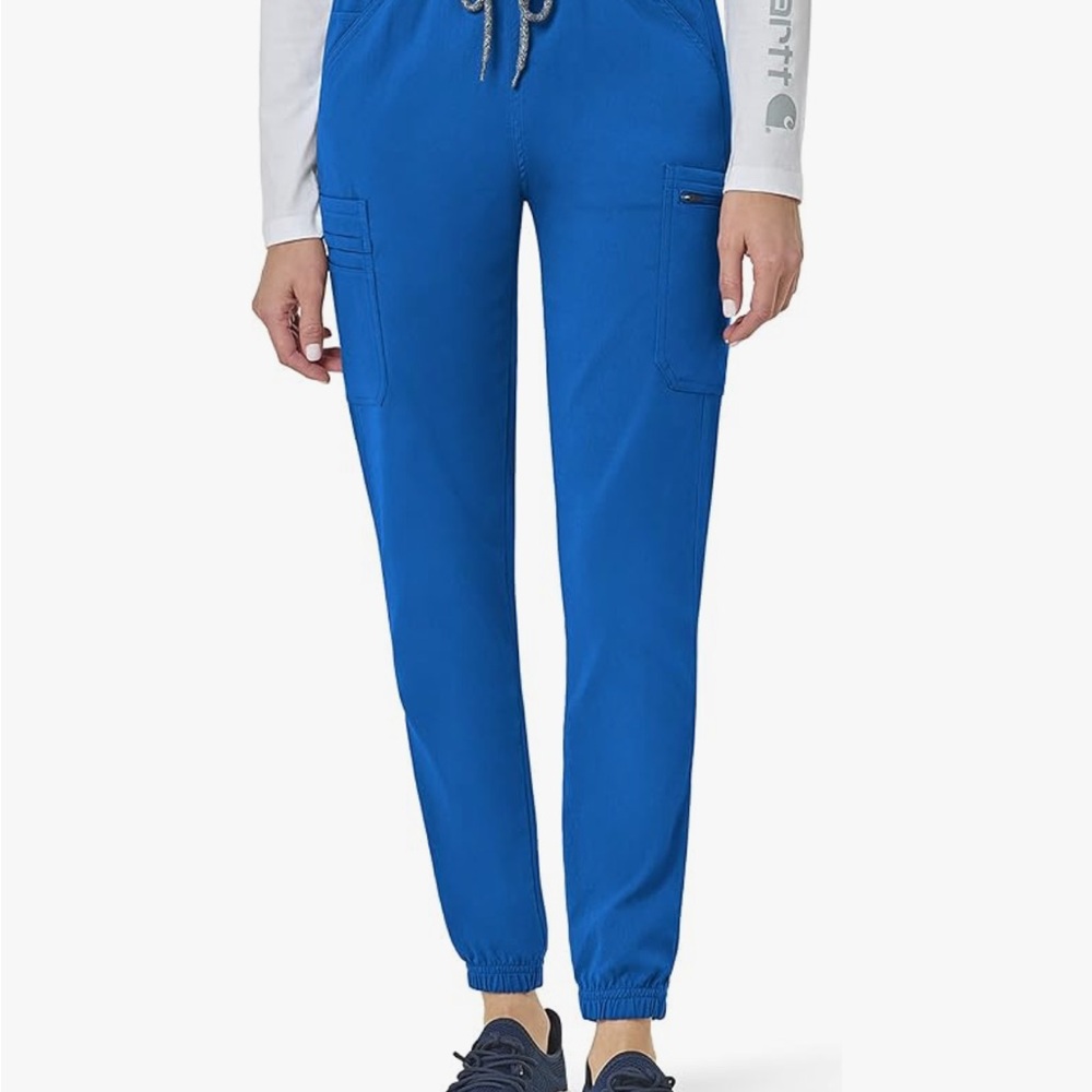 Carhartt Women's Royal Blue Cargo Joggers/ Scrub Bottoms with Drawstring Waist